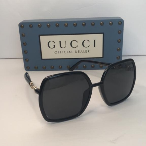 Authentic New GUCCIGrey Square Ladies SunglassesGG0890S 001 55 main image 8